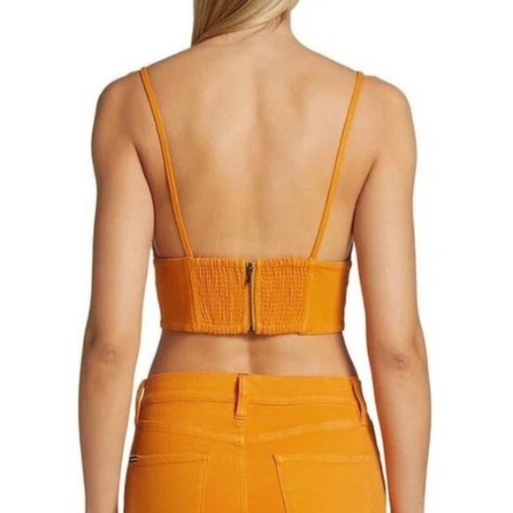 Alice + Olivia Orange Denim Crop Top NWOT - Picture 4 of 8